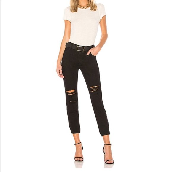 Rolla's Denim - Rolla's NWT Miller Skinny Shredded Black Revolve